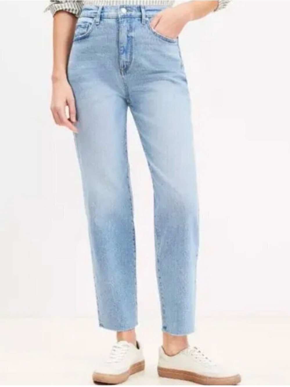 LOFT Light Blue High-Rise Straight Jeans women’s size 27/4